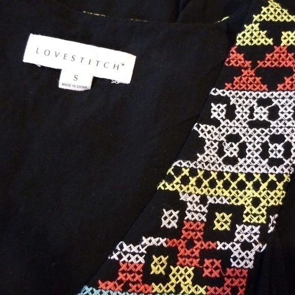 Anthro Lovestitch sz S high-low tank cross stitch - Picture 8 of 8